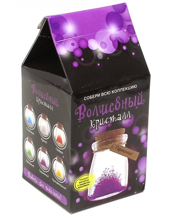 Набор для выращивания кристалла. Кристалл с пожеланием гармонии. Фиолетовый (k1)