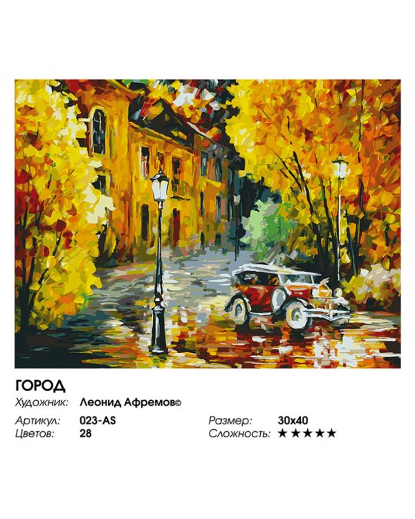 Живопись на холсте. Город