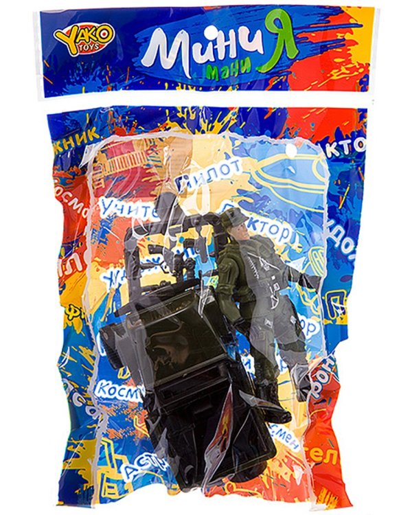 Армия с солдатом, джип инерционный