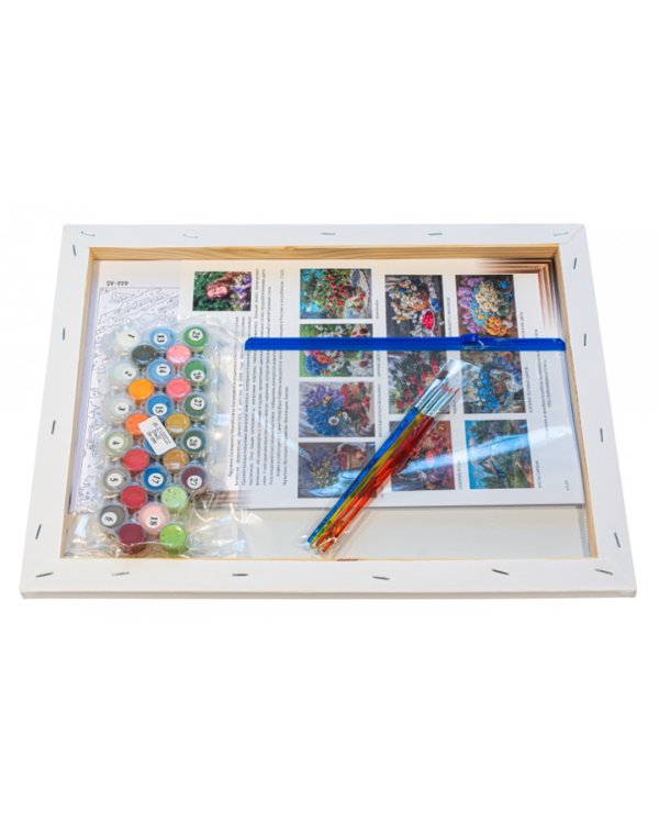 Живопись на холсте Дачные цветочки