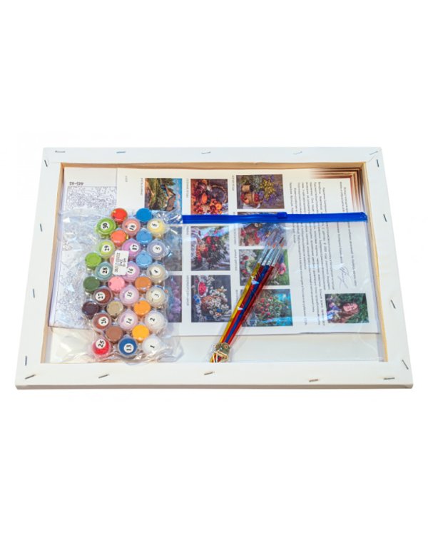 Живопись на холсте Васильки и колокольчики