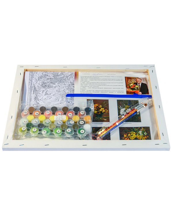 Живопись на холсте. Золотая лилия