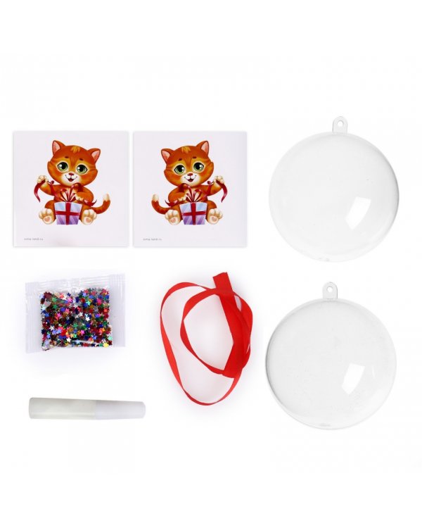 Ёлочный шар Котик