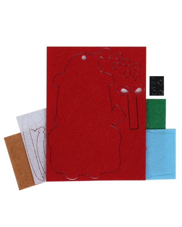 Создай ёлочное украшение из фетра Мишка