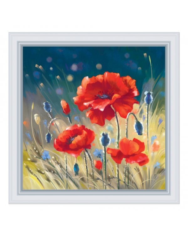 Мозаика разноразмерная Маковое поле