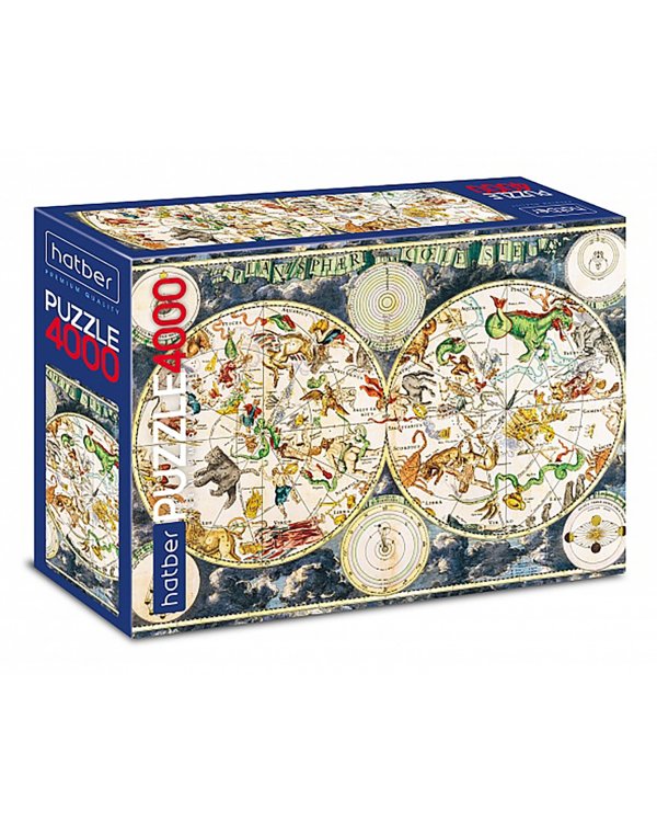 Puzzle-4000 Старинная карта созвездий