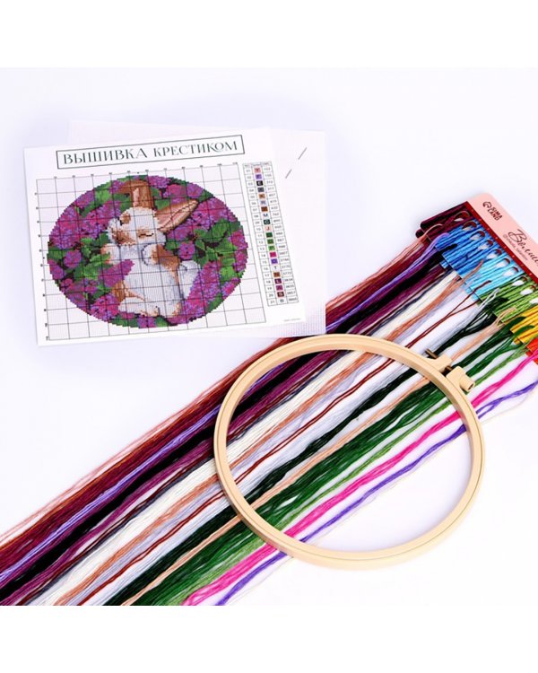 Вышивка на пяльцах Кролик