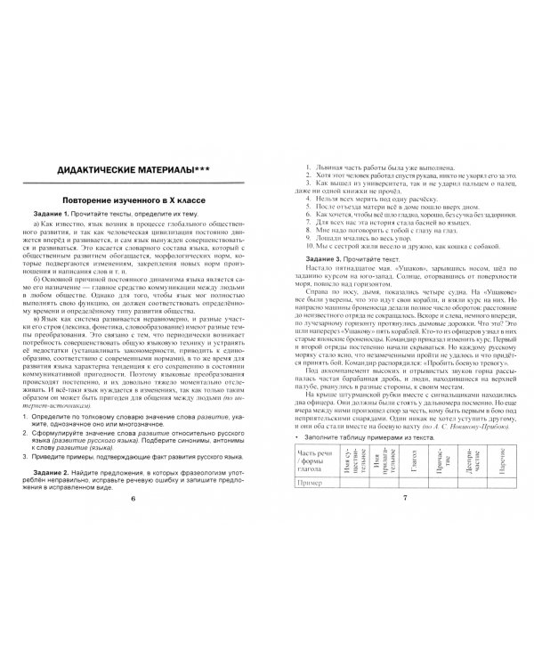 Русский язык. 11 класс. Дидактические и диагностические материалы. Базовый и повышенный уровни