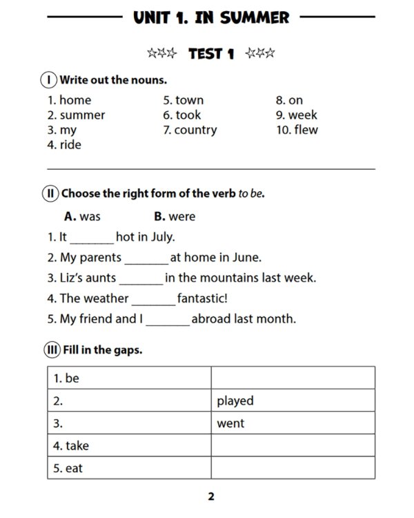 English tests. Form 5. Тематический контроль. 5 класс