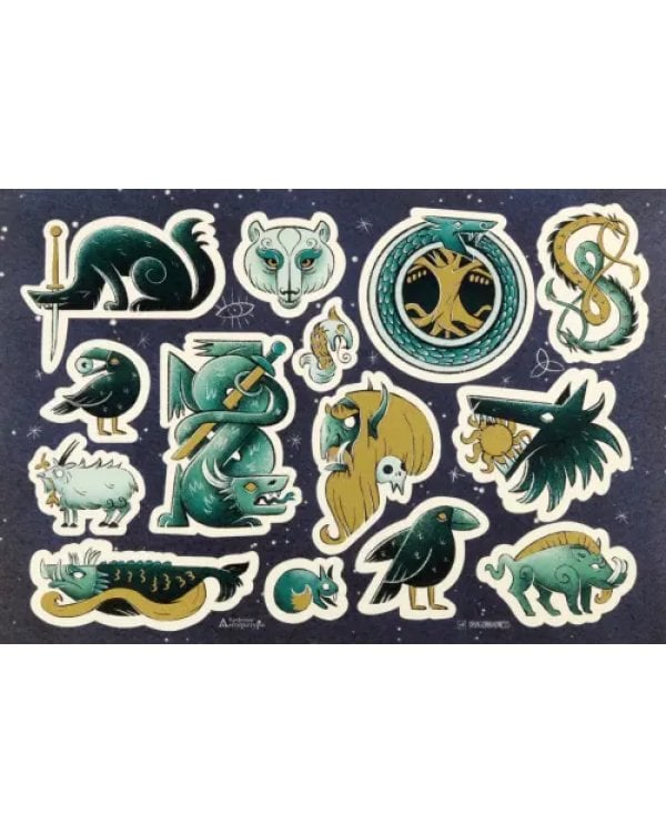 Стикерпак. Скандинавия с золотом