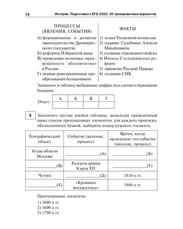 ЕГЭ 2023 История. 30 тренировочных вариантов