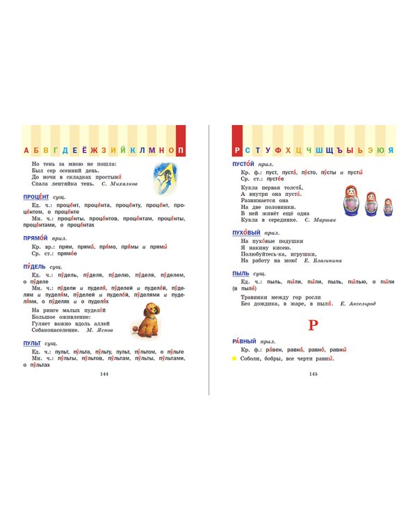 Словарь ударений. Как правильно произносить слова? 1-4 классы