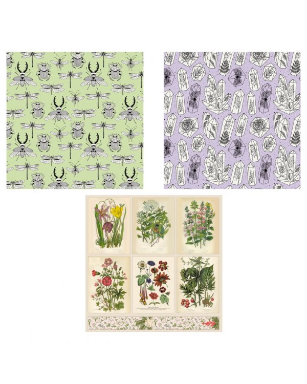 Бумага тематическая для скрапбукинга Фантазия, двухсторонняя, 12 листов 