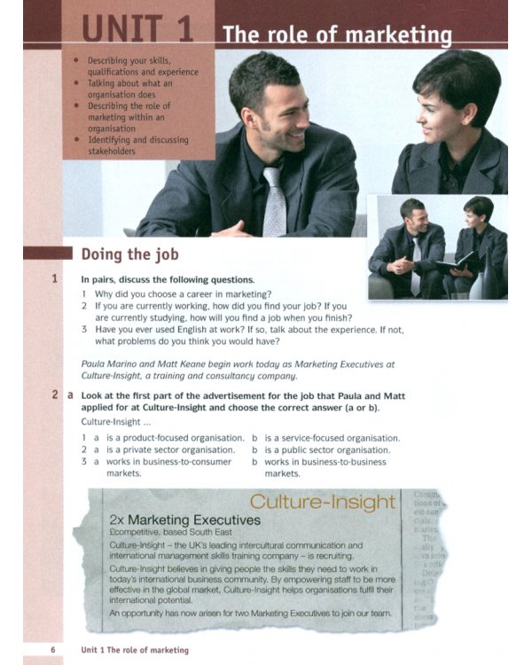 Cambridge English for Marketing. Student's Book with Audio CD