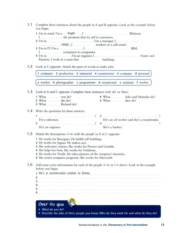 Business Vocabulary in Use. Elementary to Pre-intermediate with Answers and CD-ROM