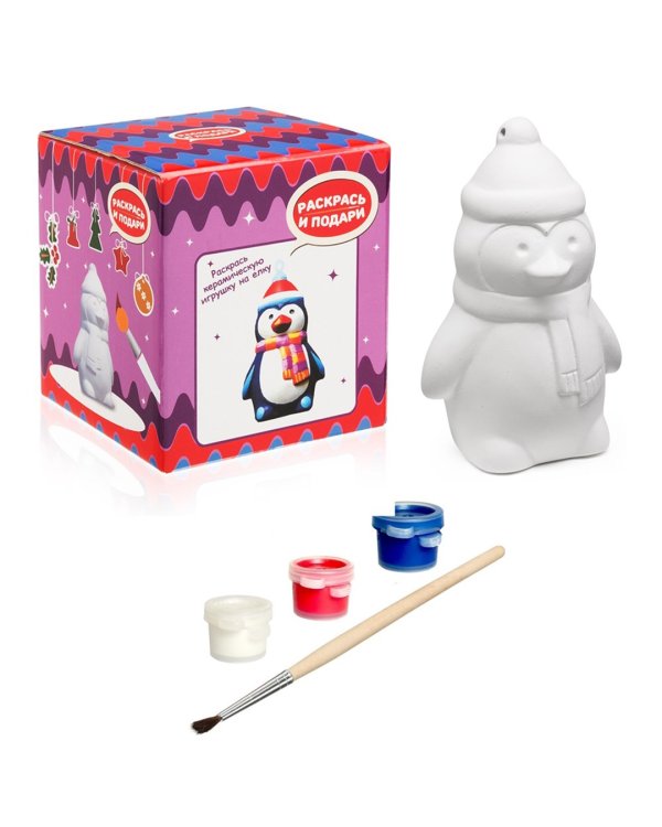 Фигурка для раскрашивания из керамики Пингвинчик