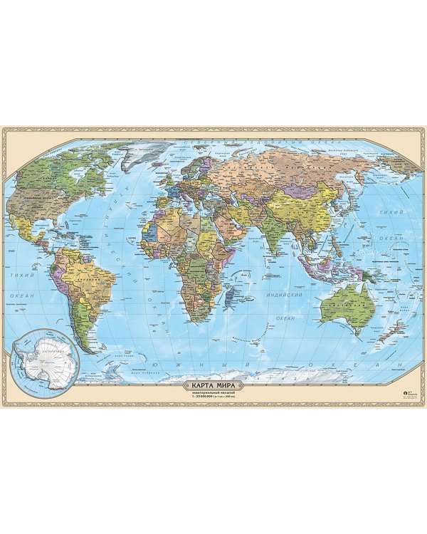 Большой пазл. Карта Мира. Страны