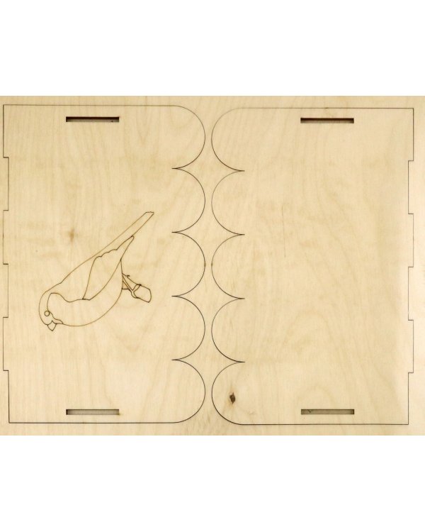 Сборная деревянная модель. Кормушка для птиц. Синичка