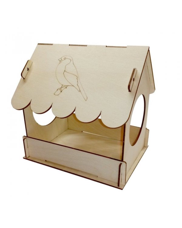 Сборная деревянная модель. Кормушка для птиц. Синичка