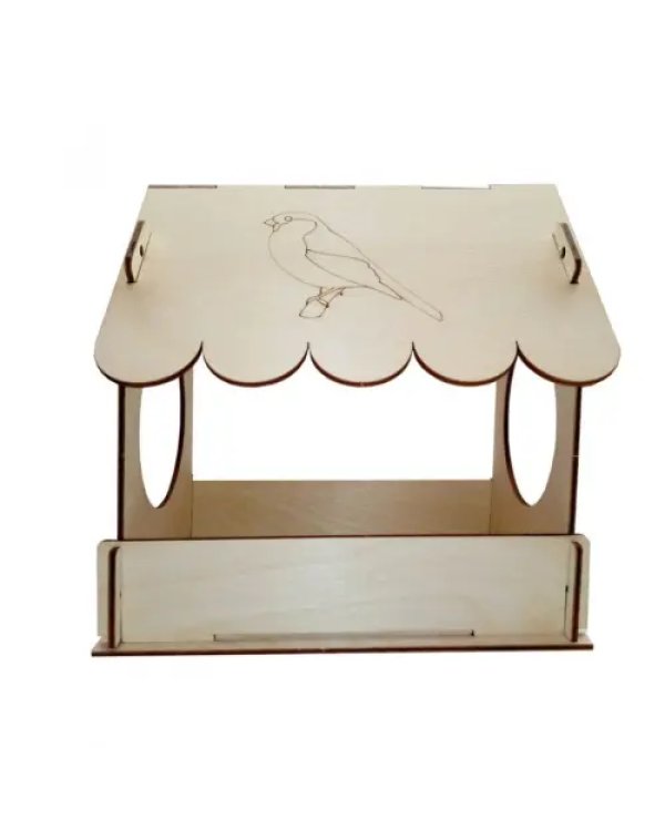 Сборная деревянная модель. Кормушка для птиц. Синичка