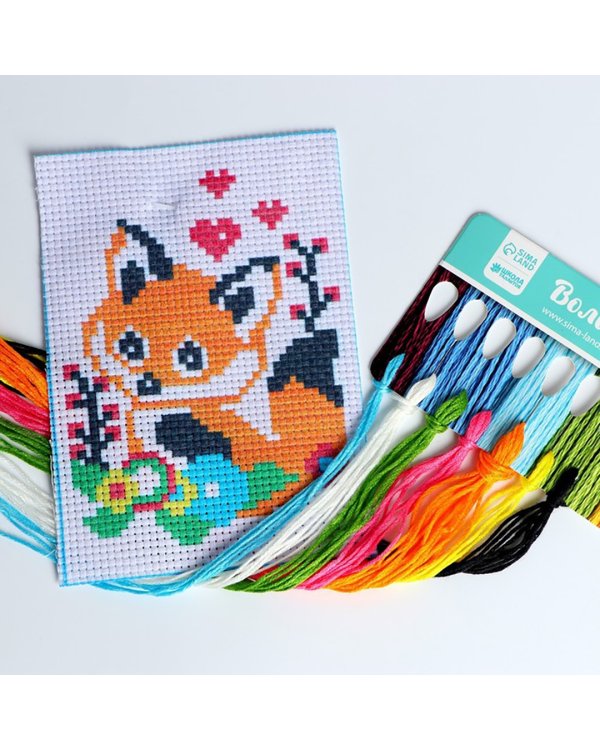 Вышивка крестиком для детей Лисёнок