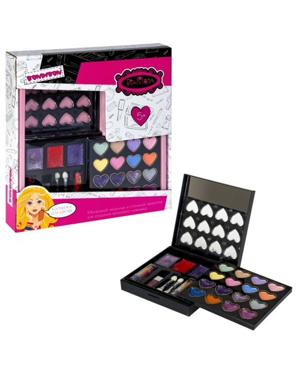 Набор детской декоративной косметики. Косметичка-квадрат