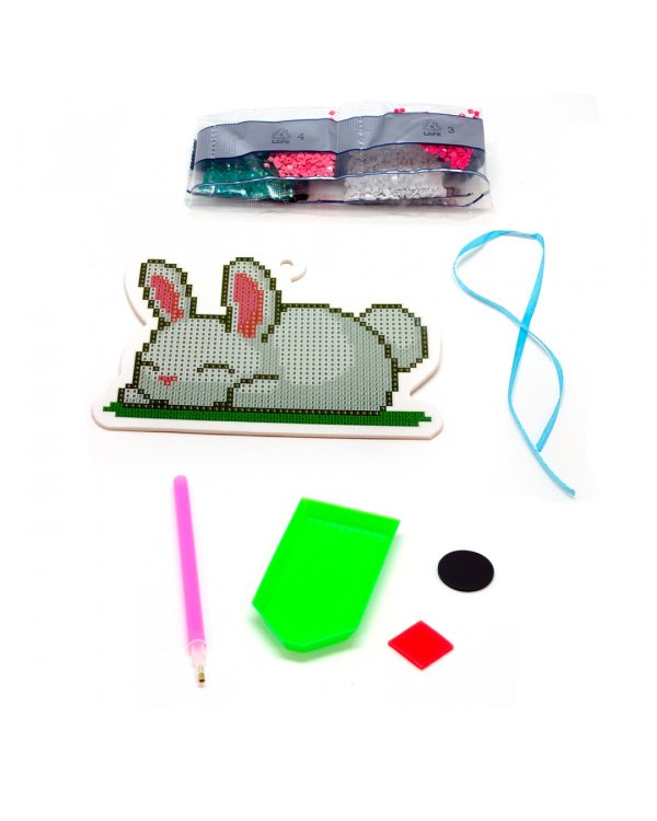 Алмазная фигурка Спящий кролик