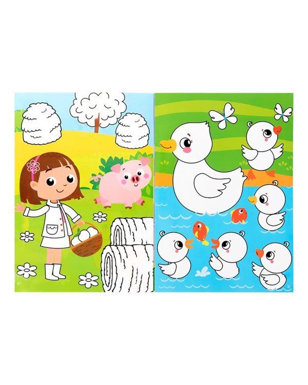 Раскраска многоразовая. Рисуй-стирай. На ферме