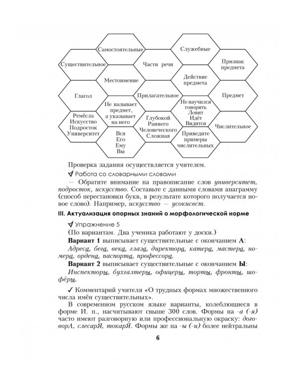 Русский язык. 7 класс. Планы-конспекты уроков. I полугодие
