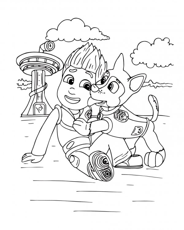 Раскраска Щенячий партуль