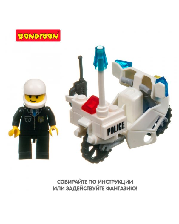 Конструктор. Полицейский патруль. Мотоцикл, 30 деталей