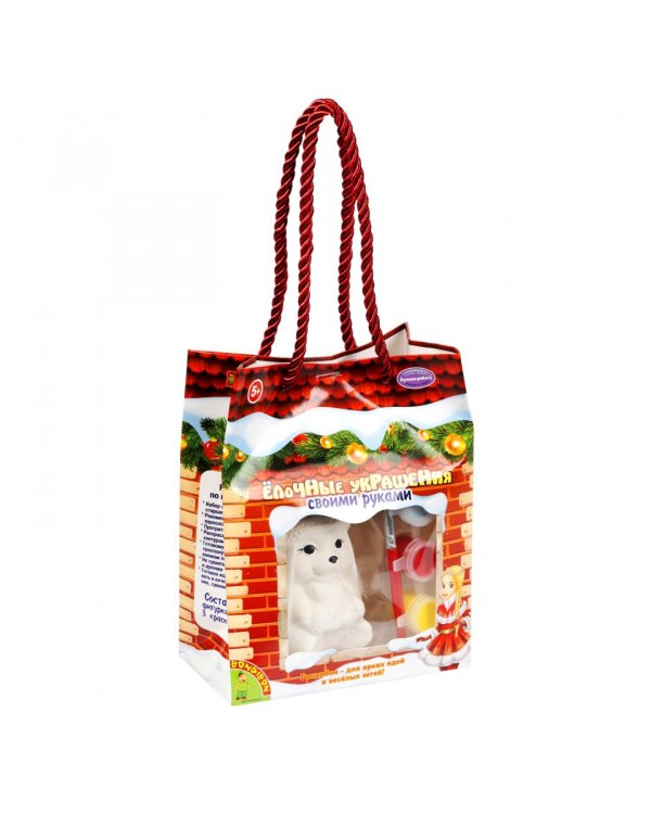 Елочные украшения своими руками. Зайчик, роспись по керамике