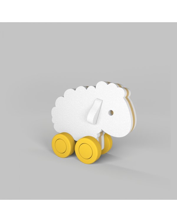 Игрушка с колёсами Овечка, в ассортименте