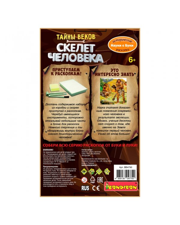 Исторические раскопки. Тайны веков. Скелет человека