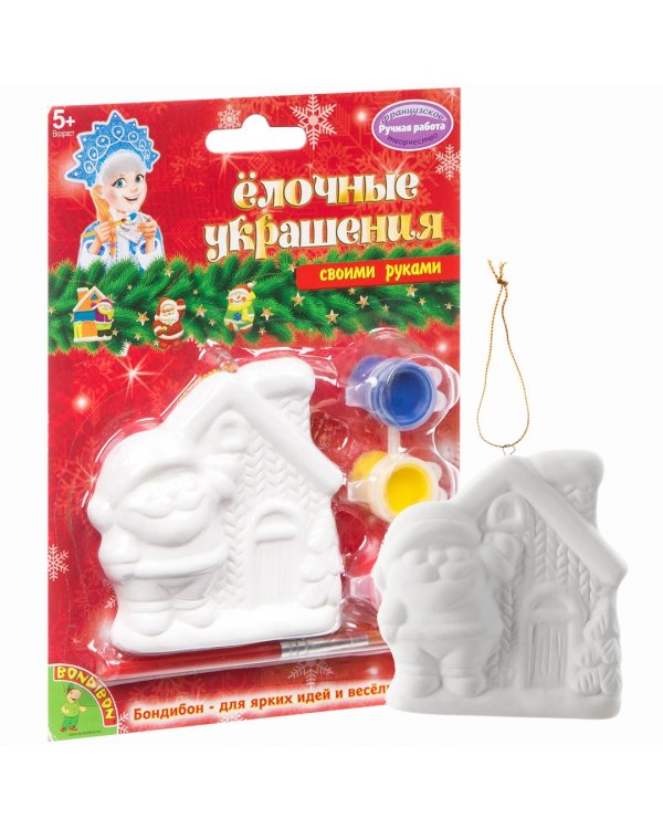 Елочные украшения своими руками. Домик Деда Мороза