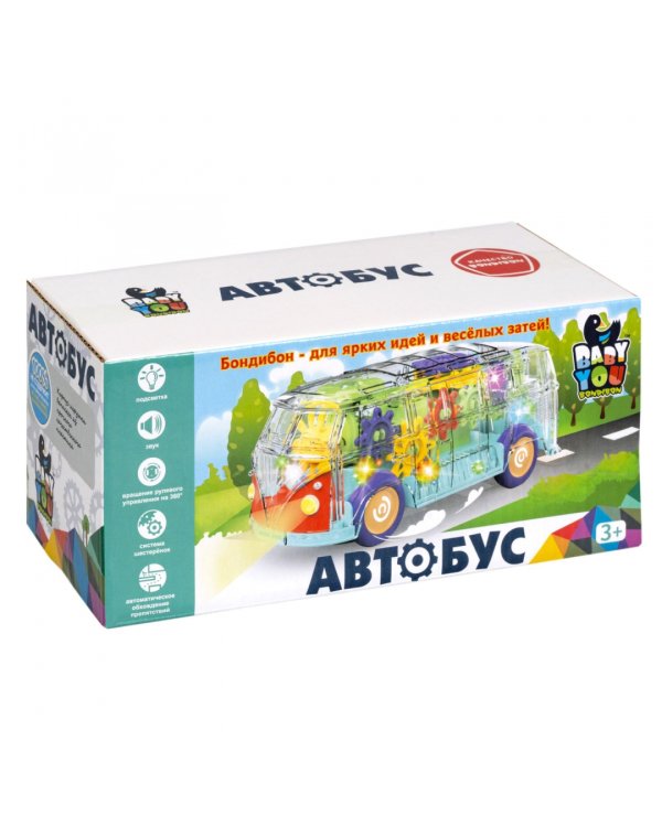 Игрушка музыкальная Автобус с шестеренками
