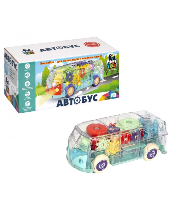 Игрушка музыкальная Автобус с шестеренками