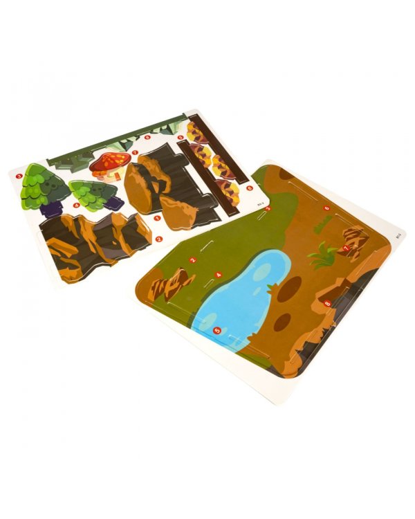 Конструктор магнитный. Диплодок, с 3D подставкой-пазлом