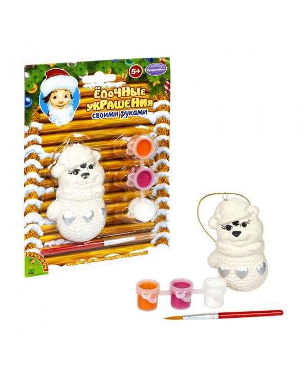 Елочные украшения своими руками. Тигренок в варежке