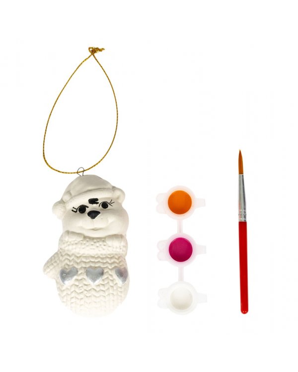 Елочные украшения своими руками. Тигренок в варежке