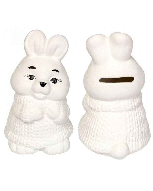 Роспись по гипсу. Копилка подарок. Кролик