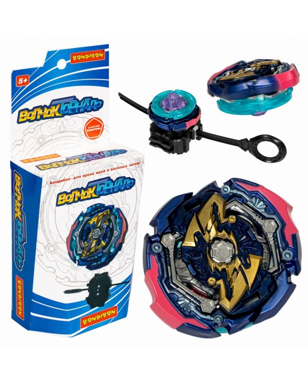 Волчок Торнадо Джокер, синий с золотым