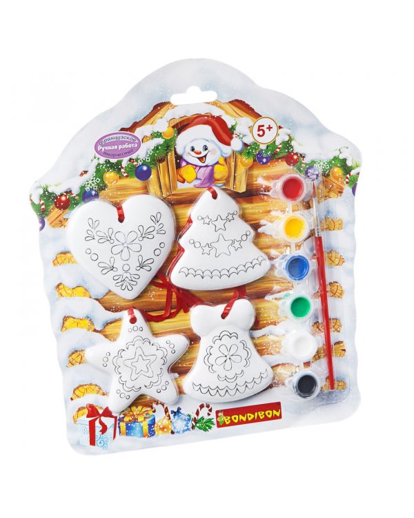 Набор для творчества "Елочные украшения" 4 фигурки (ВВ1572)