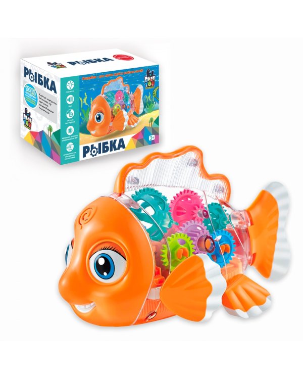 Игрушка музыкальная. Рыбка, с шестеренками