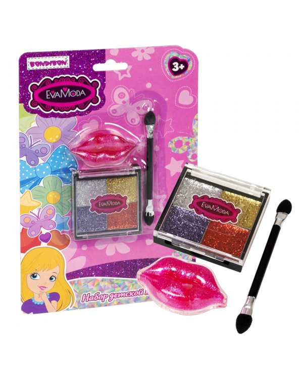 Набор детской декоративной косметики Eva Moda, блестящие тени