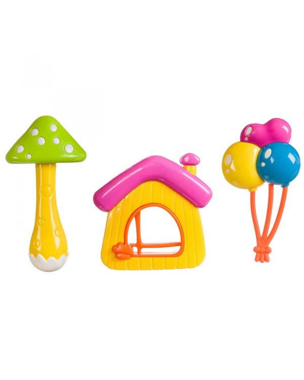 Набор погремушек. Дом, Шарики, Гриб