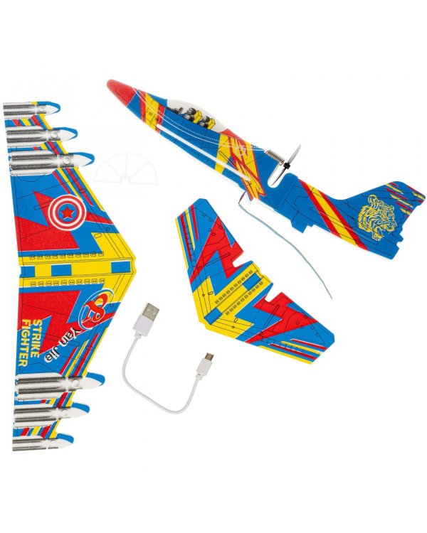 Самолет сборный Истребитель, с моторчиком