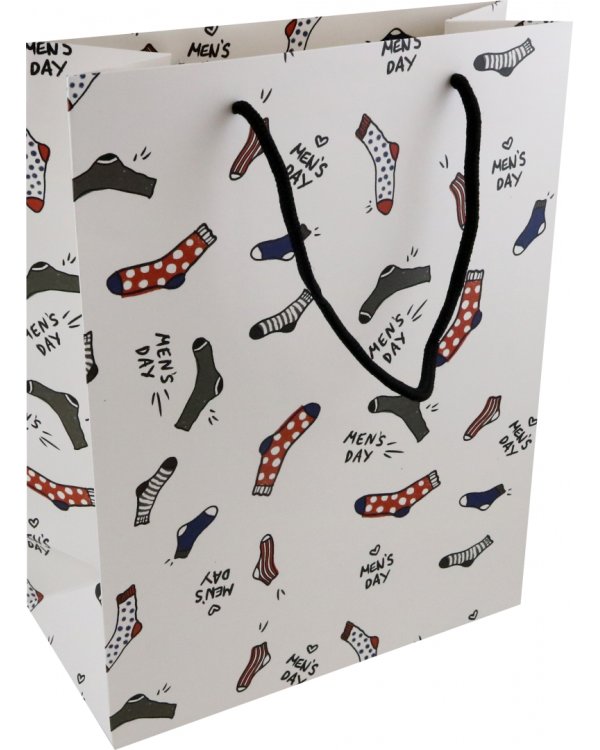Пакет подарочный Men's day, носки