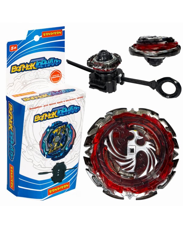 Волчок Торнадо Феникс, серо-красный