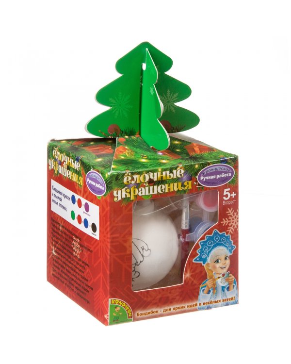 Ёлочные украшения своими руками. Шар со снеговичком